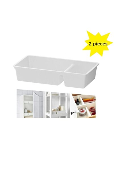 long way Compartmented Drawer Organizer White 2 Pieces