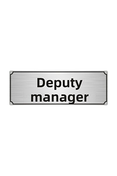 Gift Box Assistant Manager Directional Sign 7Cmx20Cm Silver Color Metal