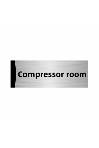 Özarslan Dizayn Staff Rest Room 10X20Cm Silver Color Metal Directional Sign
