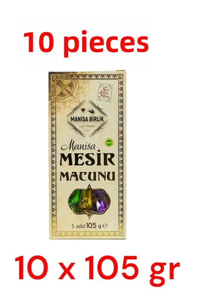 MANİSA BİRLİK 10 قطع من معجون ميسير خالي من الجلوكوز 5 عبوات