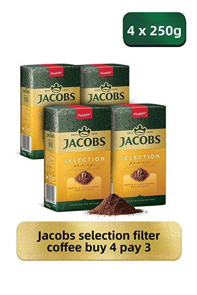Jacobs قهوة مفلترة مختارة 250 جرام اشتري 4 واحصل على 3