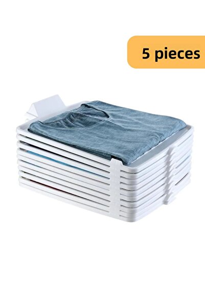 EVLE White T-Shirt Organizer - Set of 5
