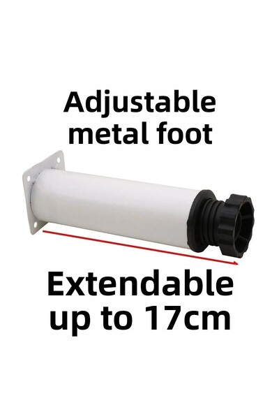NUBLADO Bro Adjustable Furniture Sofa Armchair Metal Support Riser Leg 15 cm White Legs 4 Pcs.