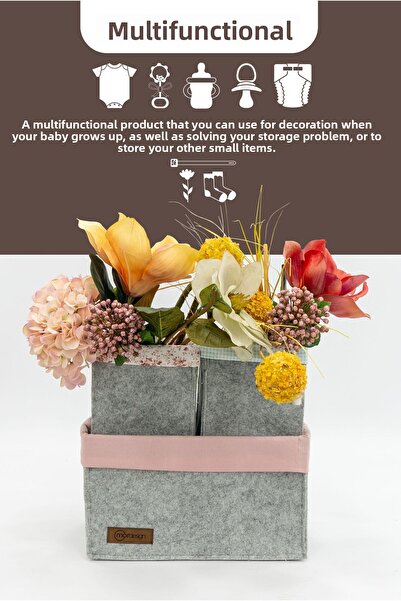 mordesign 3-Piece Drawer and Cabinet Laundry Organizer Set - Foldable Storage Box for Kids Room