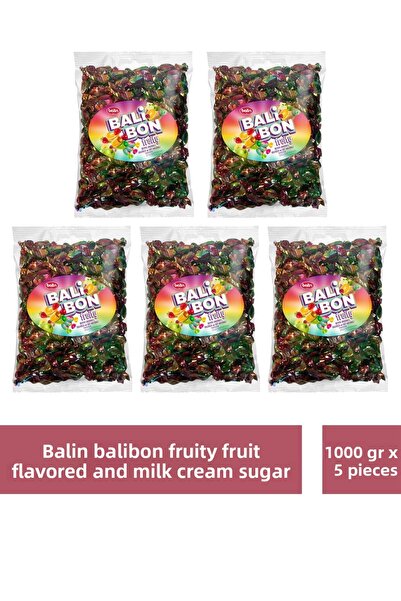 Kahve Dünyası Balin Balibon Fruity Fruit Flavored Filled Candy 1000 g X 5 Pieces