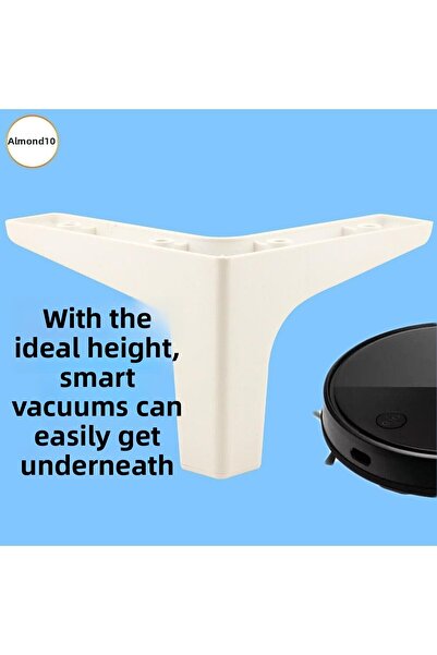 Badem10 Sedef Luxury Furniture Sofa Coffee Table Tv Unit Seat Leg 10 cm White Legs (4 Pcs)