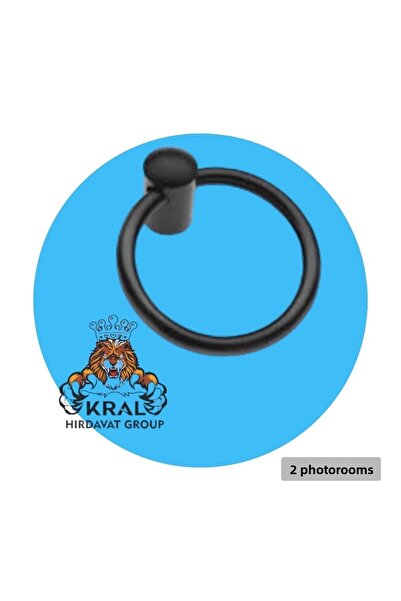 KRAL HIRDAVAT 10 bucăți mâner inelar negru pentru noptieră, consolă, mobilier...