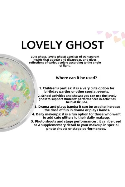The Glitter Lab Shiny Glitter Gel Form - Lovely Ghost Design