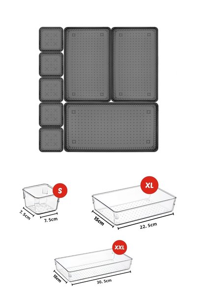 Nandy Home Organizator pentru sertare din 8 piese, Set organizator, Organizator pentru machiaj