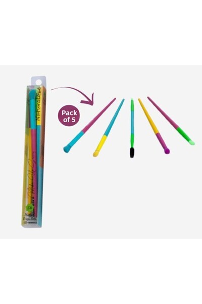 Naturalove مجموعة فرش مكياج العيون مكونة من 5 قطع