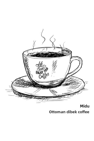 MİDU COFFEE & TEA قهوة ديبك العثمانية 250 جرام.