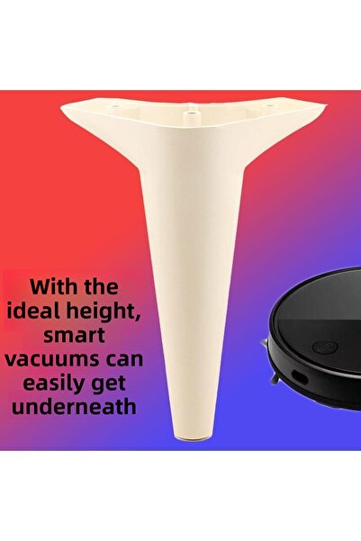 Badem10 Aspen Luxury Furniture Sofa Armchair Tv Unit Console Leg Feet 24 cm Cream Leg (4 Pcs)