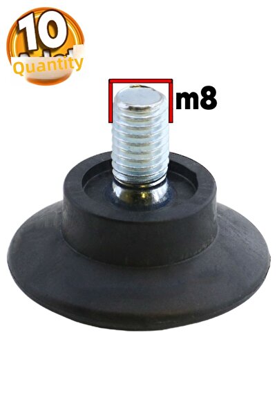 Badem10 Picioare cu articulație sferică Bingo M8 șuruburi Mm Profil negru 3 cm (10 buc.)