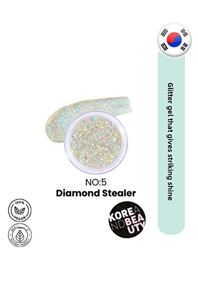 UNLEASHIA احصل على جل جليتر فضفاض رقم: 5 Diamond Stealer 4g | ظلال العيون ا...