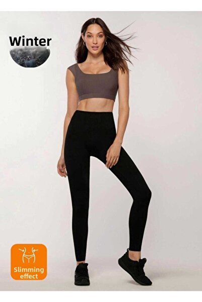 bejamonti Μαύρο χειμωνιάτικο πλεκτό ατσάλι με ψηλόμεσο κολάν