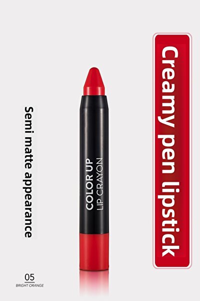 Flormar قلم أحمر شفاه من الساتان - تلوين الشفاه - 005 برتقالي فاتح-8690604503322