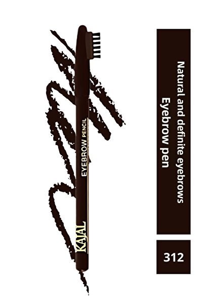 KAJAL Special Eyebrow Pencil with Brush Cap (Brown) - Eyebrow Pencil No:312
