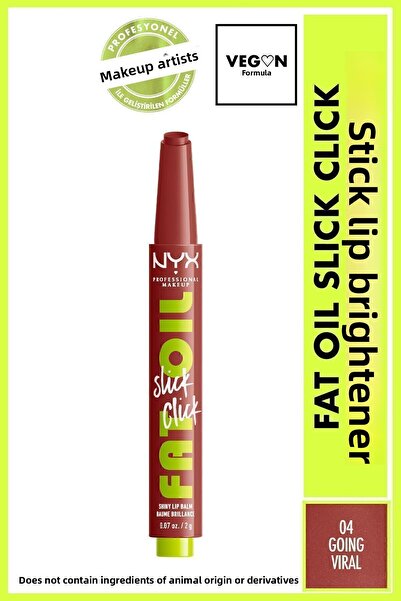NYX Professional Makeup Fat Oil Slick Click Glossy Moisturizing Nude Tinted Lip Balm - 04 Going Viral