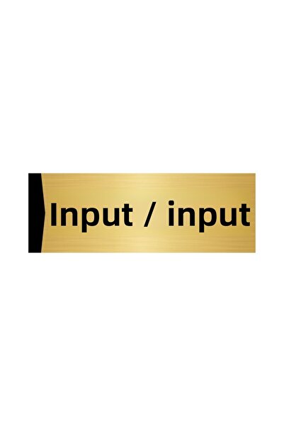Özarslan Dizayn Entrance/Entry 7X20Cm Gold Color Metal Directional Sheet