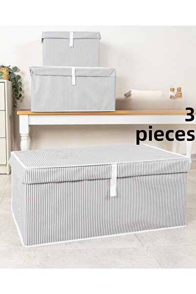 Pazar Kapısı 3 صندوق منظم متعدد الأغراض ميجا بلس رمادي