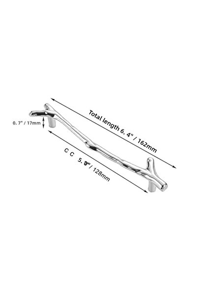 Getshop Alışveriş Pazarı Mâner tavă epoxidică Model de copac de ramură Argintiu Argintiu – 128 mm (pereche)