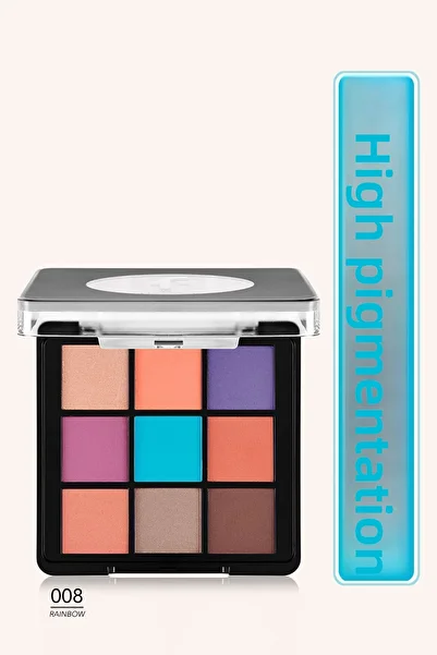 Flormar Matte & Shimmer Creamy Eyeshadow Palette - Eye Shadow Palette - 008 Rainbow- 8682536050906
