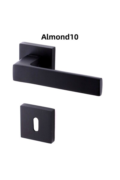 Badem10 Ușa camerei neagră blocabilă potrivită pentru stânga-dreapta, interior exterior pătrat