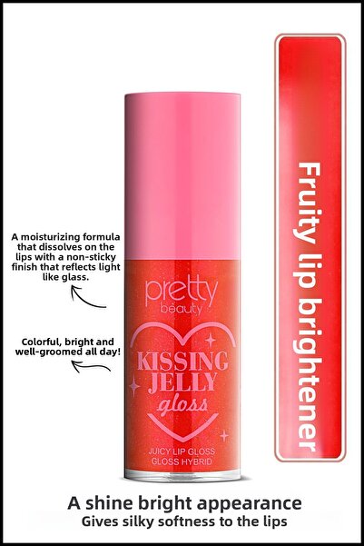 Pretty Beauty Kissing Jelly Gloss - Juicy Lip Gloss Fruit Flavored Lipstick