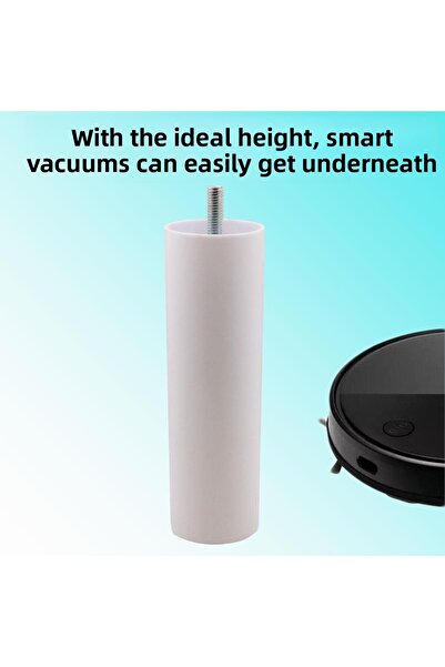 Badem10 Furniture Sofa Seat Base Upgrade M8 Bolt-In Fine Tooth Support Leg Feet White 15cm 4 Pcs