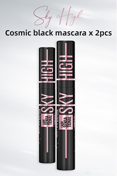Maybelline New York ماسكارا سكاي هاي كوزميك بلاك × 2 قطعة
