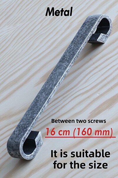 Badem10 Mobilier din metal argintiu antic Barida de 160 mm - dulapuri și mânere pentru sertar de bucătărie