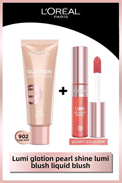 L'Oreal Paris Glotion 902 - هايلايتر لايت جلاو المضيء وأحمر الخدود السائل Lum...