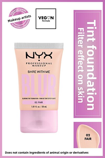 NYX Professional Makeup 02 Fair Blur Tint Skin Filter Effect Foundation