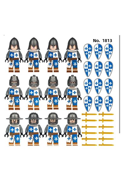 marimari 12 Pieces Medieval Mini Figure Knights Building Blocks