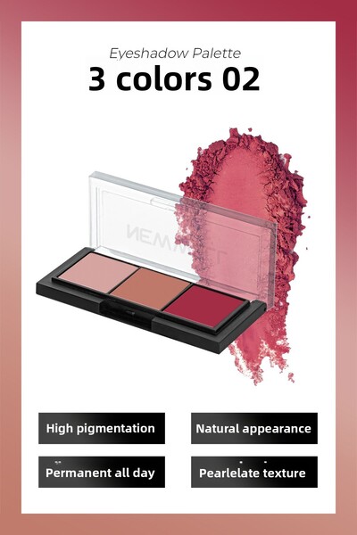 New Well لوحة ظلال عيون من البورسلين مكونة من 3 قطع - رقم 02