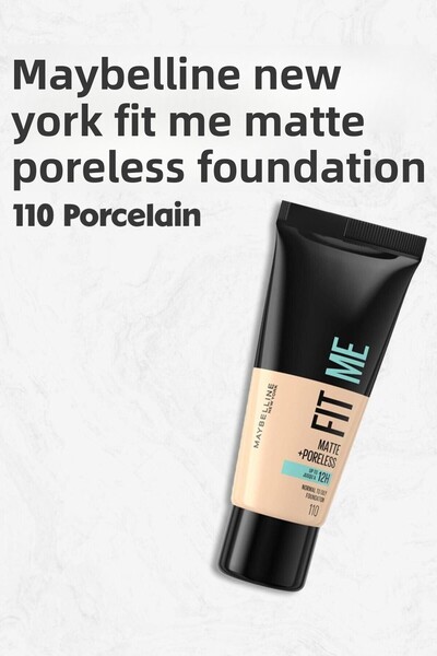Maybelline New York كريم أساس فيت مي مات بورليس 110 بورسلين