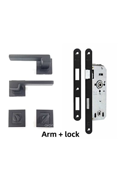 ARON أنكا فاخرة (نوع الحمام-المرحاض) ماتي أسود مربع شارة مقبض الباب قفل الباب...