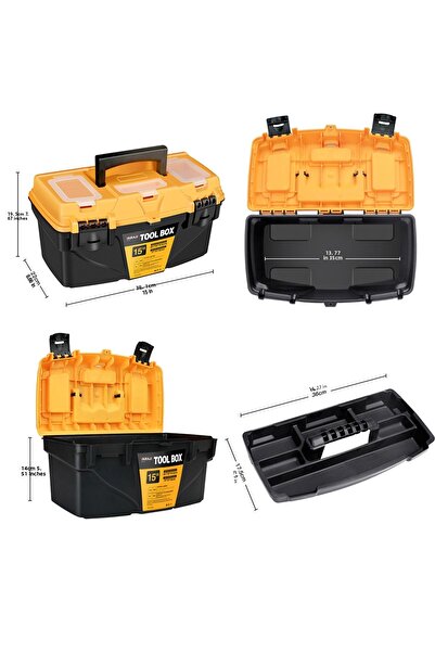 Choice 15 Inch 3015 AIRAJ 15 Inch Toolbox Large Capacity Plastic Thickening D...