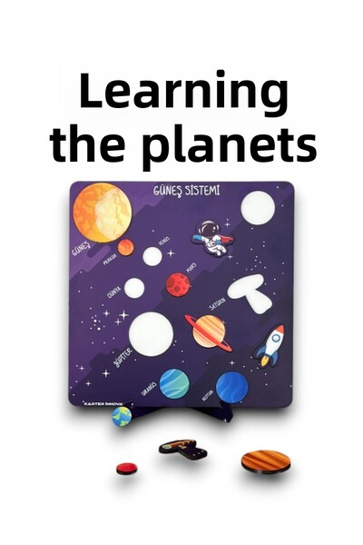 Bellacasa لعبة بالجملة 5 قطع، لعبة توصيل خشبية ذات طابع فضائي، مجموعة توصيل ا...