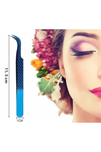 Lashlusion Stainless Steel Light Body - Blue Crow Nose Silk Eyelash Tweezers