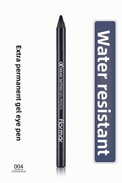 Flormar Matte Permanent Eye Pencil (Blue) - Intense Color Gel Pencil - 004 In...