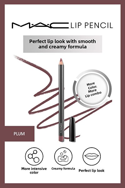 M.A.C قلم تحديد الشفاه الكريمي الدائم - قلم تحديد الشفاه - لون البرقوق 1.45 جم