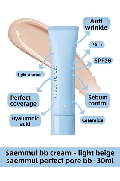 THE SAEM Saemmul Perfect Pore Bb Cream Spf30 Pa - Light Beige 30 ml (Vionine)