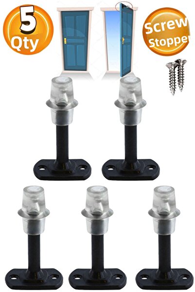 Badem10 5 броя черни силиконови стопери за дръжки на врати - 8 см пластмасов ...