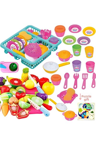 OyuncakZade مجموعة إكسسوارات ألعاب مكونة من 12 قطعة - طبق أطباق، أواني طهي، ه...