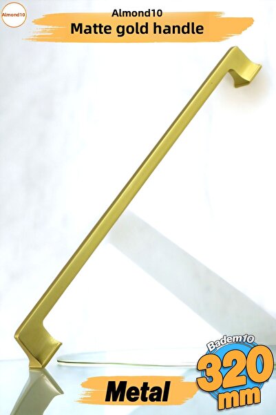 Badem10 Gediz Mat Gold Aur 320 Mm Mobilier Metal Sertar Bucătărie Dulap Dulap Capac Mânere Mâner