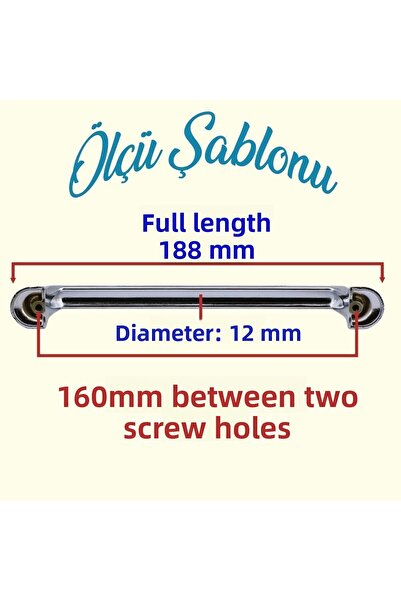 Badem10 Mâner de mobilier - Gri