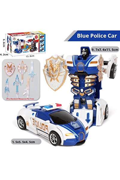 Choice لعبة سيارة شرطة زرقاء عشوائية للأطفال من طراز AB، تشوه تصادم، قصور ذاتي، تأثير، زر واحد D