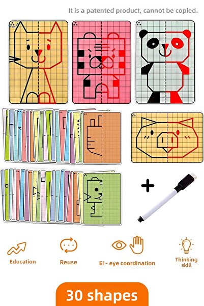 Copyrite Children's Symmetry Game Writable and Erasable Educational Children'...