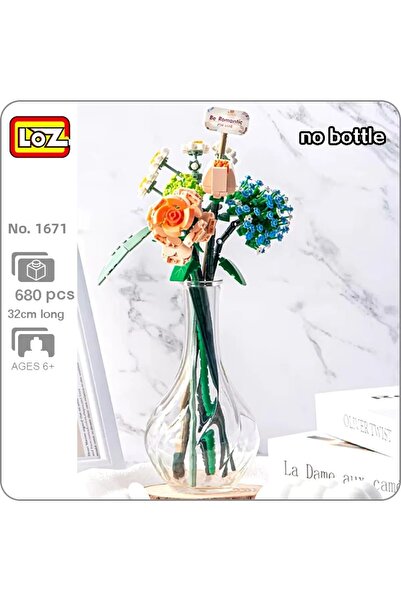 Vagonlife مجموعة بناء كتلة الزهور المزخرفة من لوز 1671 (680 قطعة)